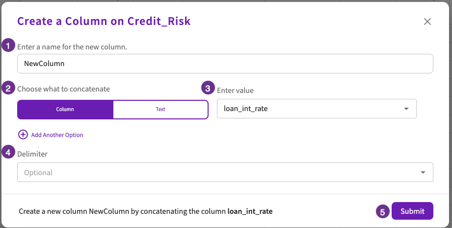 create column