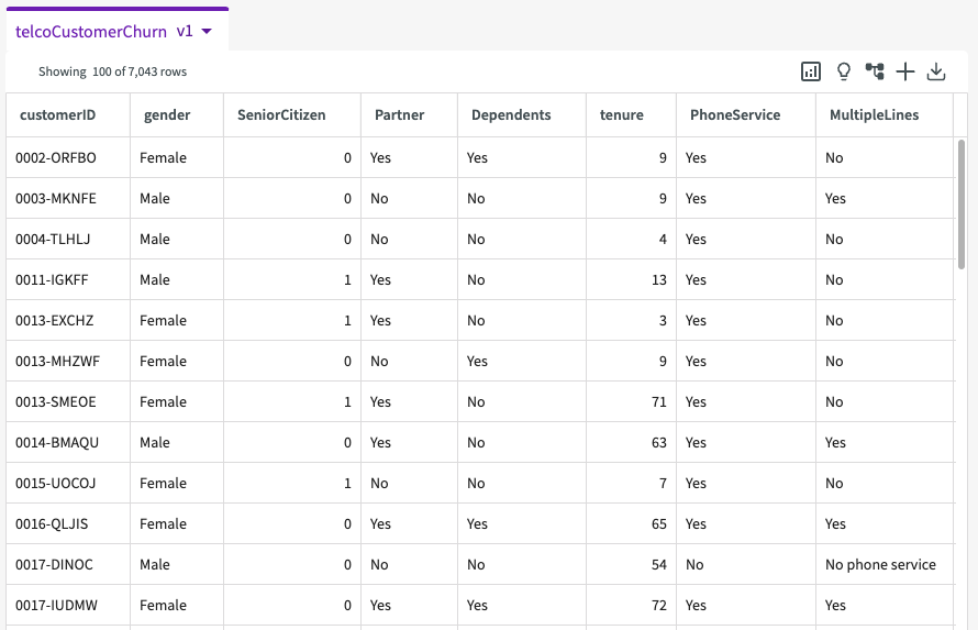 Telco dataset