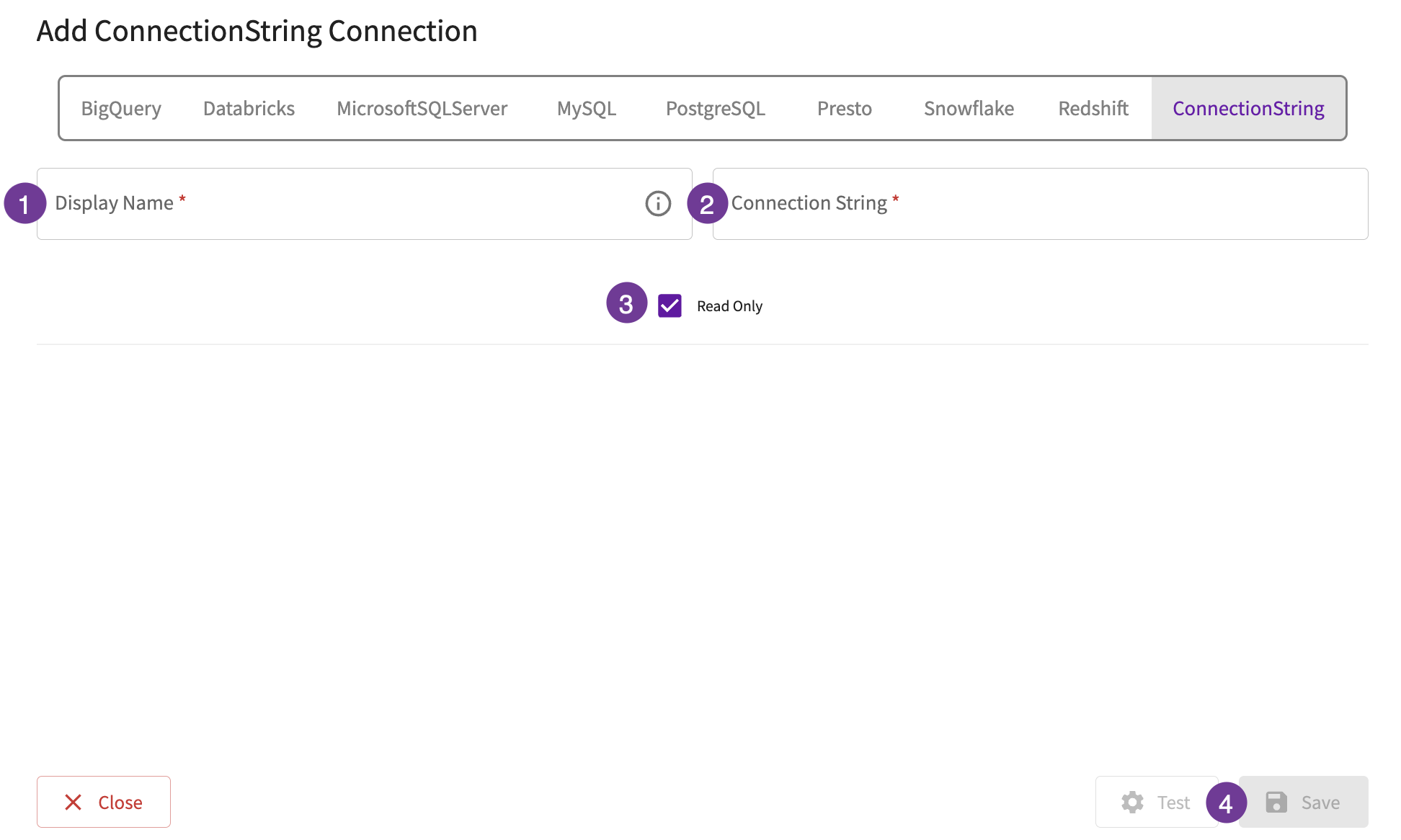 Connection string