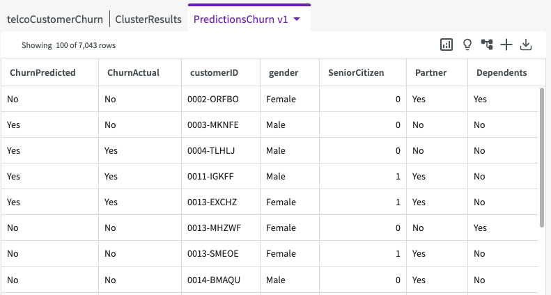 predict dataset