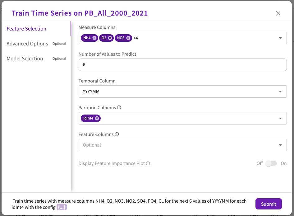 time series form